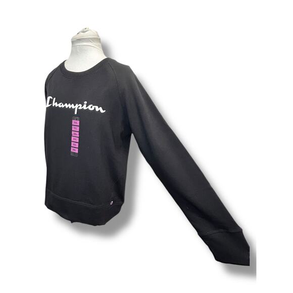 Champion Women’s Long Sleeve Crewneck Sweatshirt, Black, size XXL - Picture 4 of 13